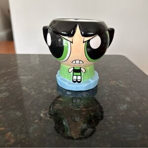 Powerpuff Girls 3D Face Ceramic Coffee Mug Cup Collectibles Buttercup Power Puff